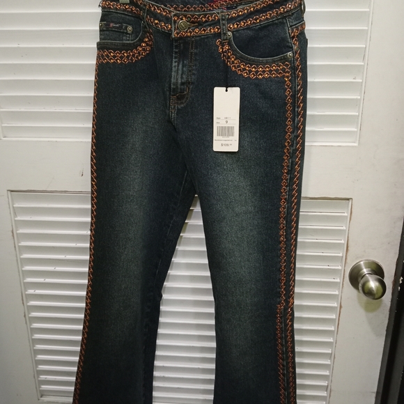 Platinum Plush boot cut leg cowboy jeans - Picture 2 of 7